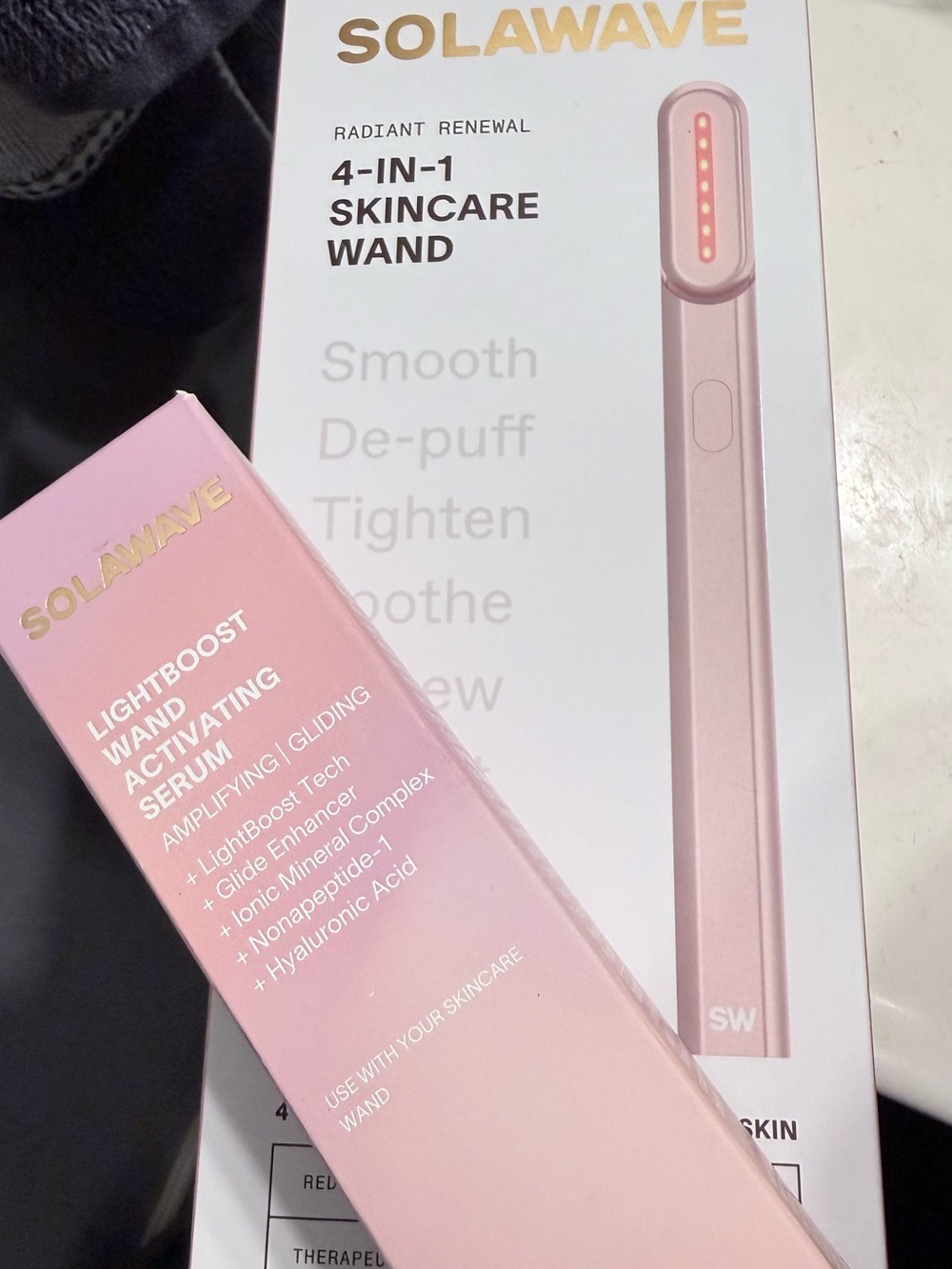 Solawave 4-in-1 Red Light Therapy Wand for Face & Neck + Activating Serum